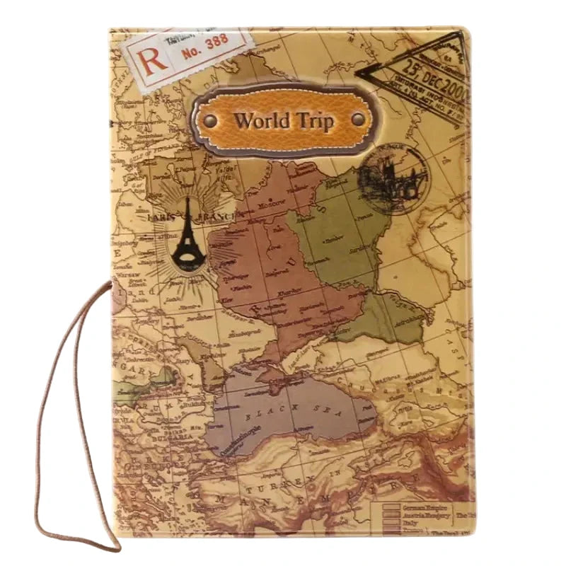 protège passeport carte du monde