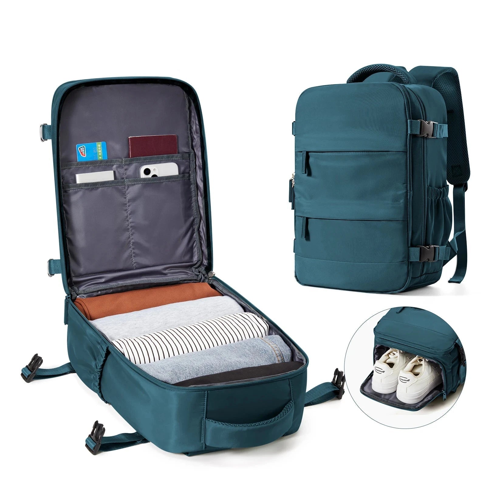 Sac De Voyage Cabine Ryanair 40x20x25 Cm - Pliable - Noir - SPAHER