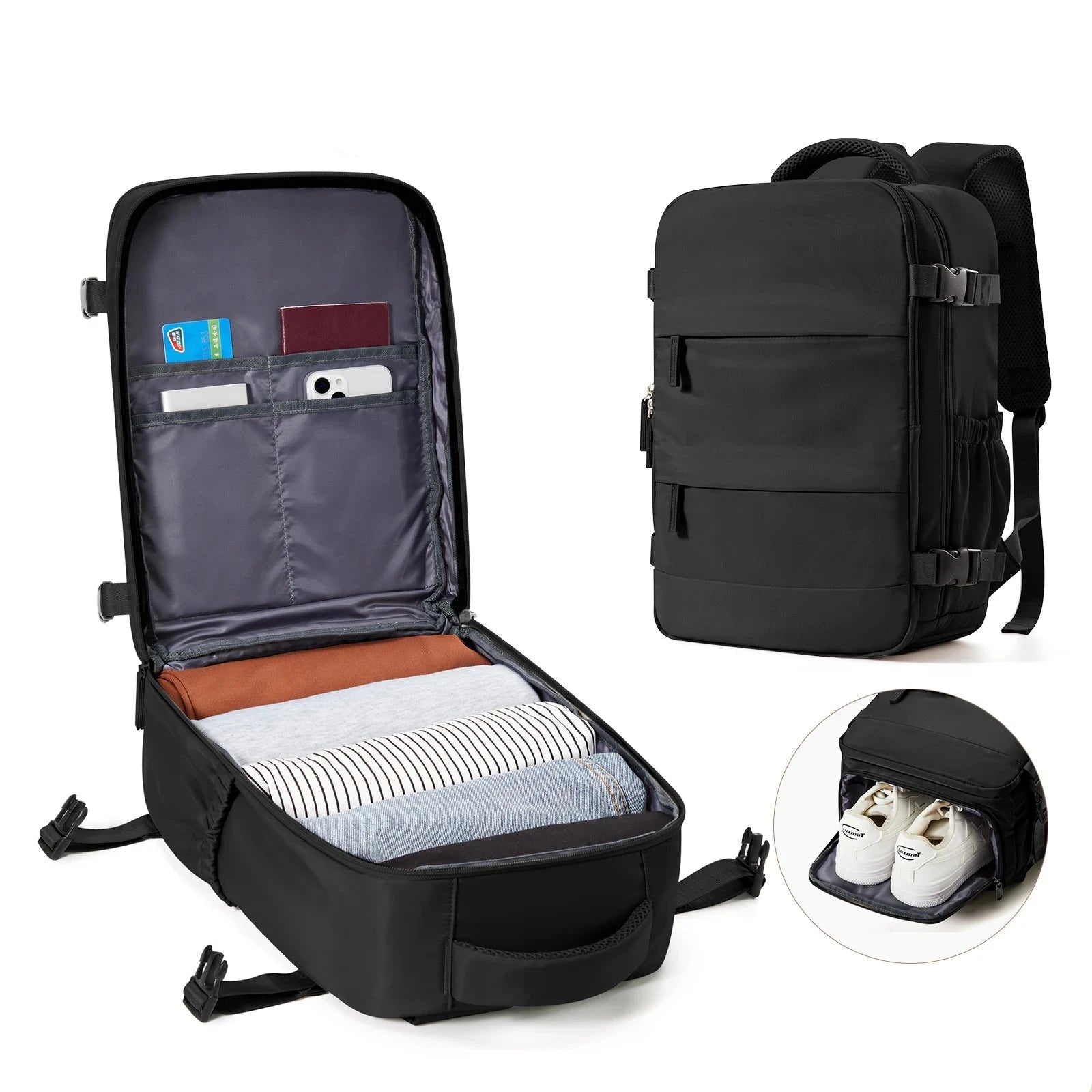Sac De Cabine Léger 40x25x20cm Avec Port USB – Passe-partout Et Malin !