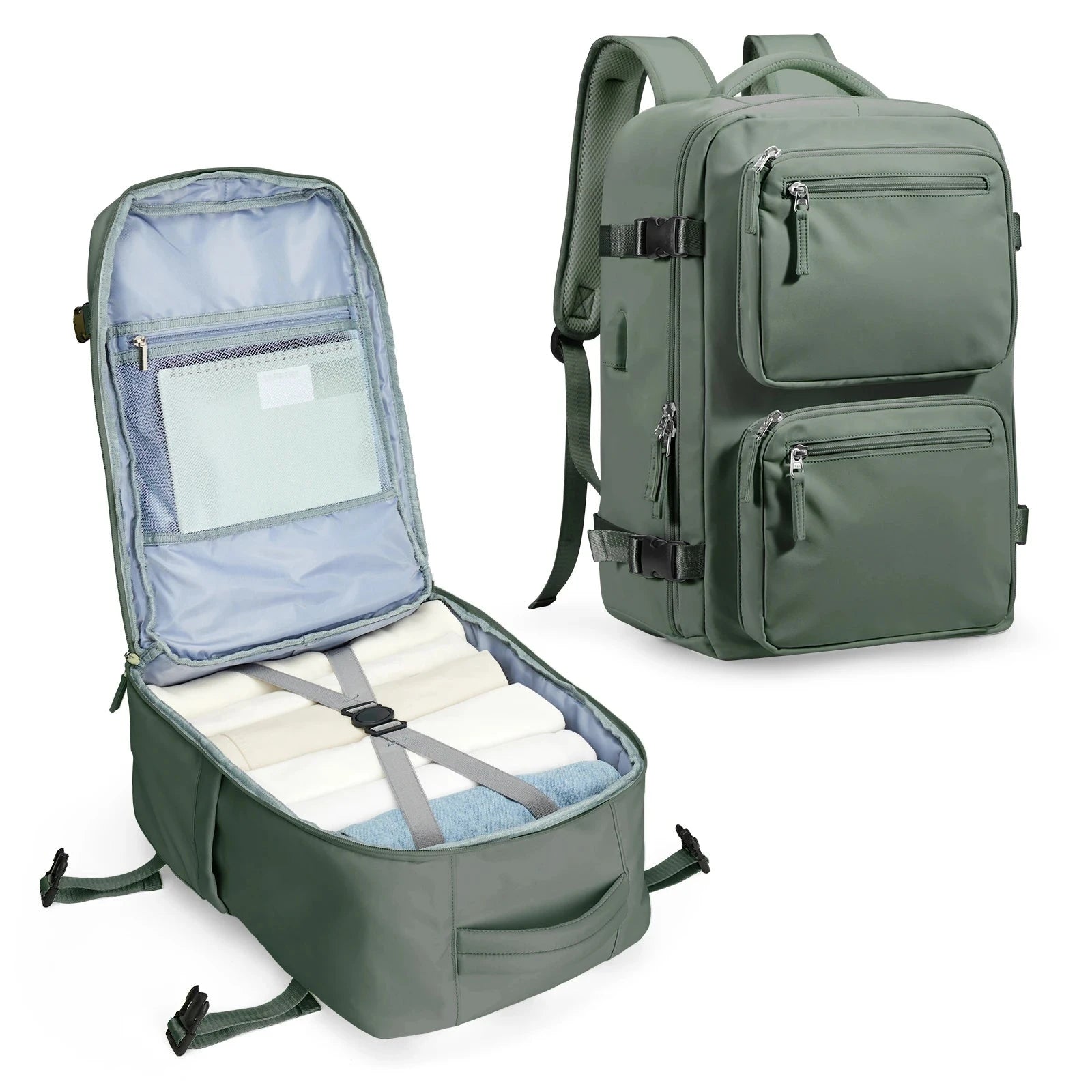 Sac à Dos Voyage Cabine Suradar – 45x36x20 – Easyjet – Bagage Cabine Beige