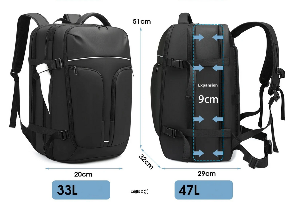 Sac à Dos avec Aspiration d'Air extensible