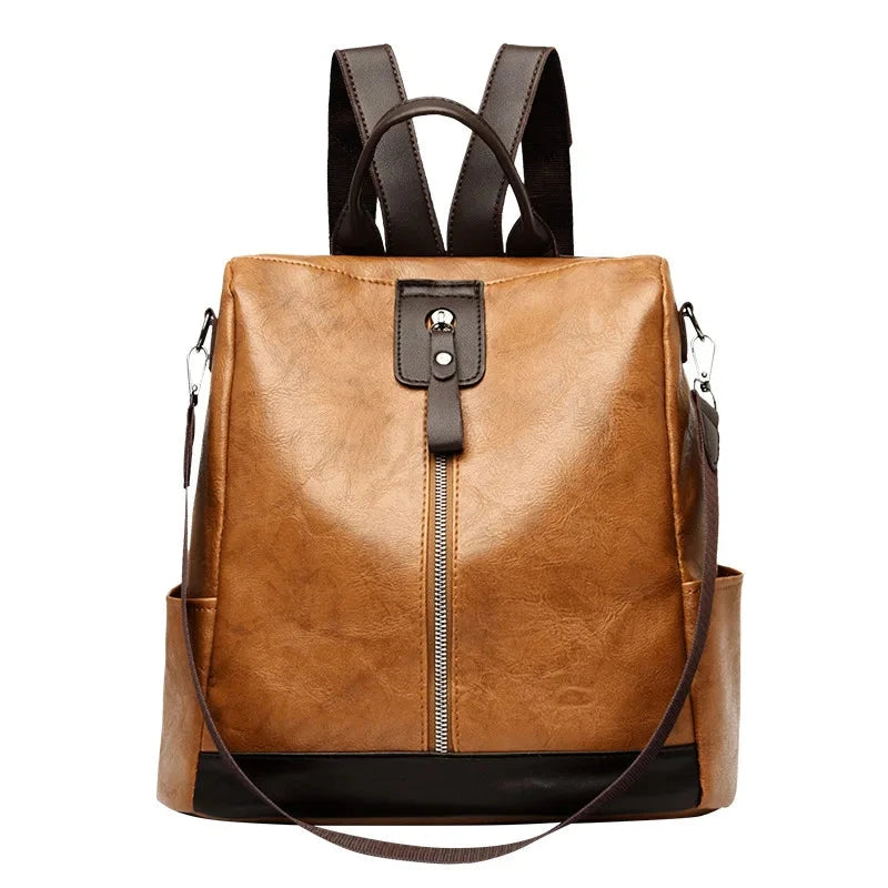 Sac à Dos Antivol Femme Cuir Gris MENCIA Sac à Dos Antivol Femme Cuir Gris MENCIA