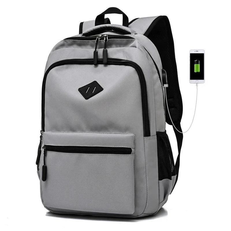 Sac à Dos Collégien 2 Compartiments gris