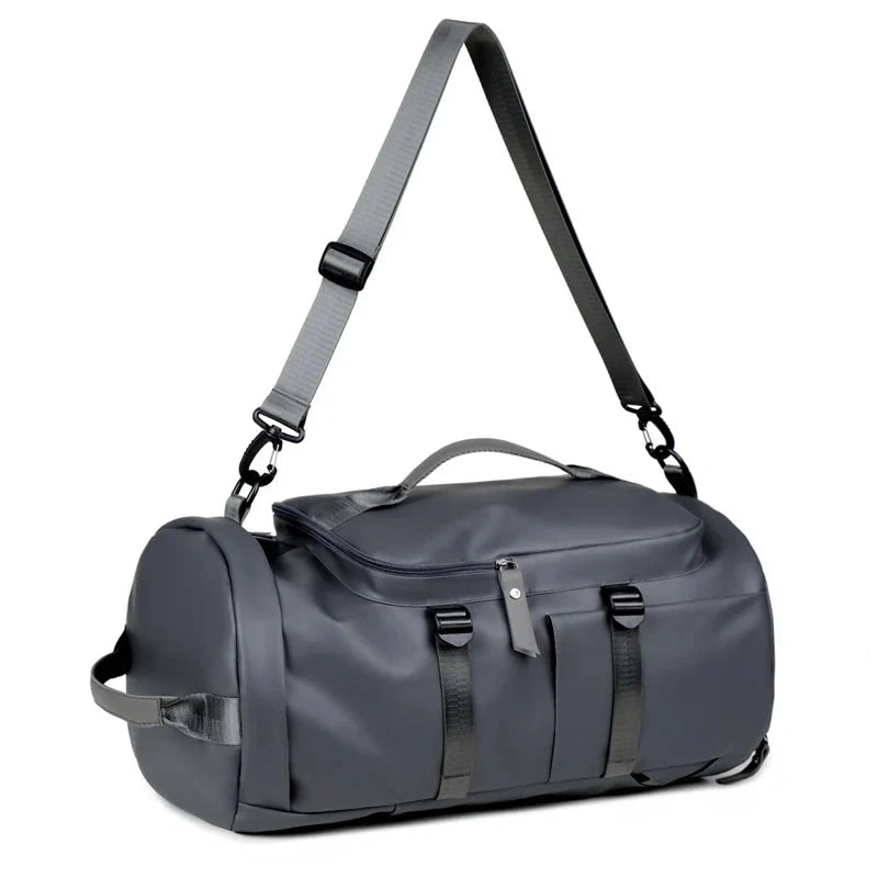 sac a dos impermeable convertible gris