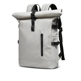 Sac à Dos Femme Roll Top Imperméable Ergonomique blanc