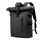 Sac à Dos Femme Roll Top Imperméable Ergonomique noir