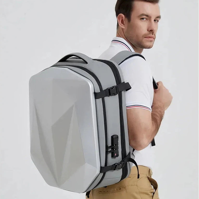 sac a dos grande capacité rigide hommes avec code