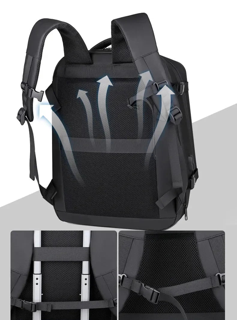 sac a dos grande capacité rigide avec code tsa