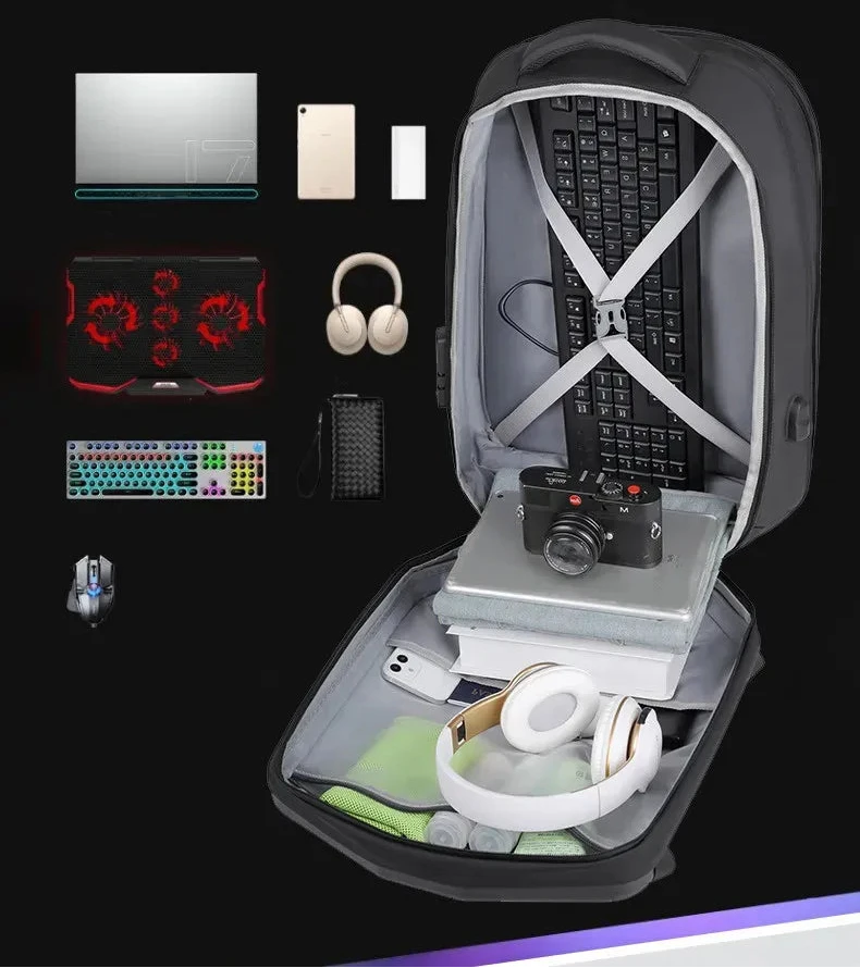 sac a dos ordinateur grande capacité rigide avec code 