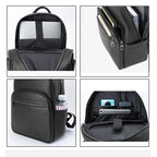 sac a dos noir cuir hommes