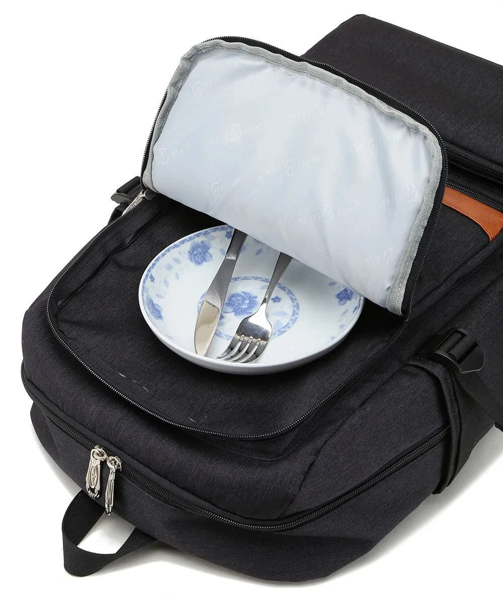 sac à dos ordinateur avec compartiment isotherme repas