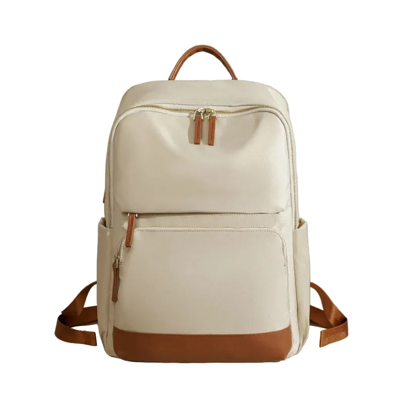Sac à Dos Ordinateur 15,6" Avec Compartiment Isotherme – 2 En 1, Femme/travail/voyage, Noir/beige - 11