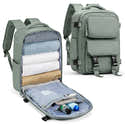 Sac Ordinateur Portable à Roulettes - Mallette Cabine étanche - Format M - Compatible Avion - Noir - 2