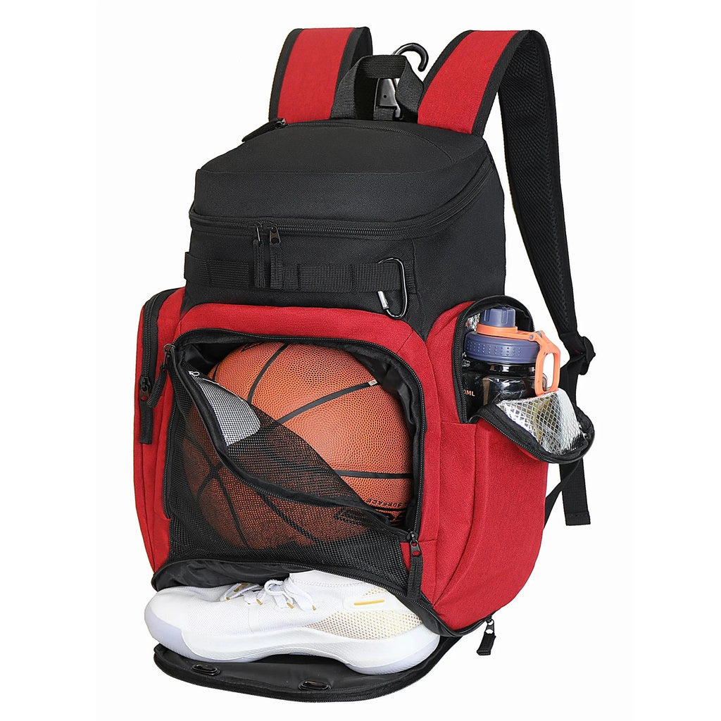 Sac De Voyage Pliable 80L Sport Gym - Compartiment Chaussures, Léger & Étanche, Unisexe (Rouge)