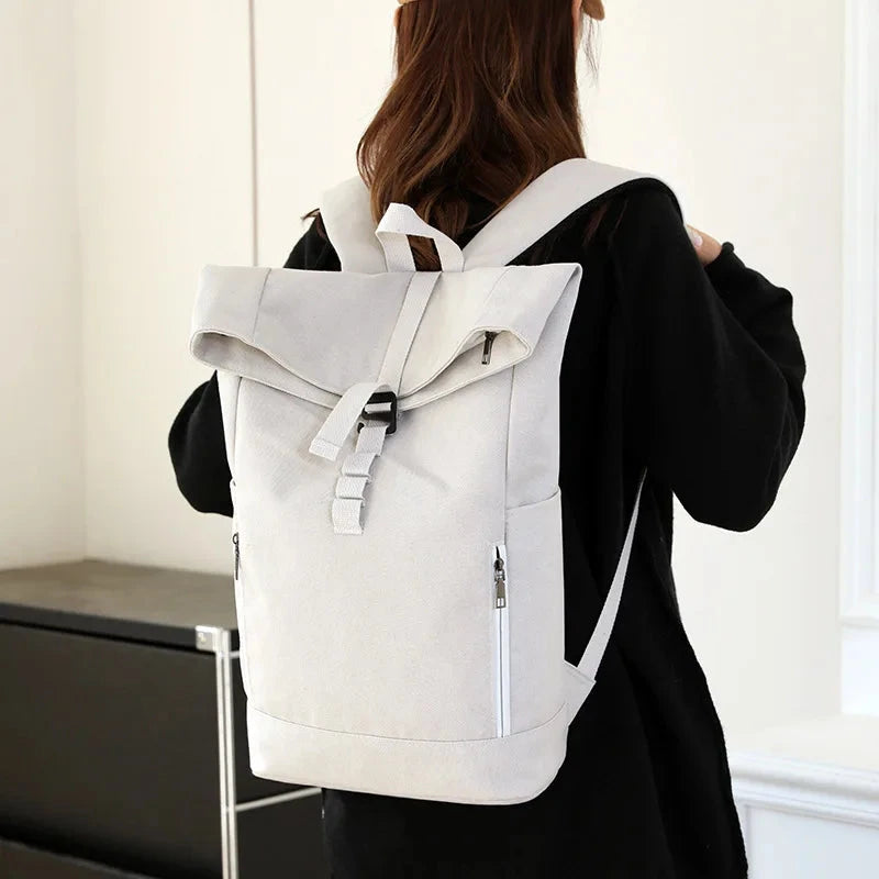 sac a dos roll top toile femme