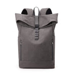 sac a dos roll top toile gris
