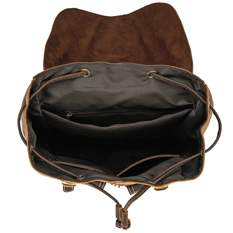 sac a dos vintage cuir veritable