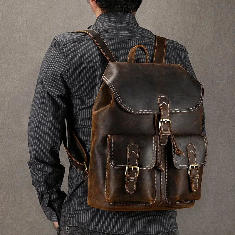 sac a dos vintage cuir homme