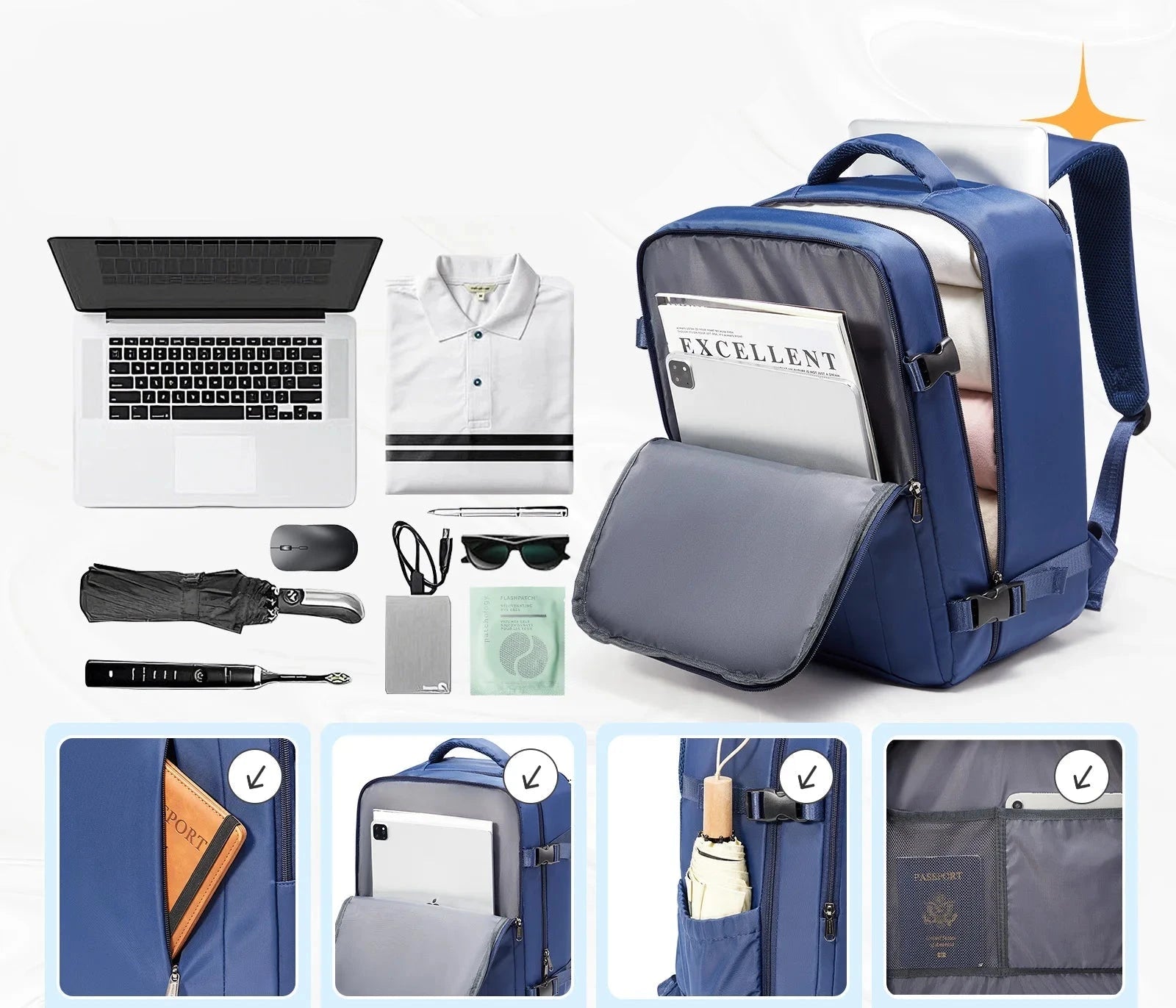 sac a dos de voyage cabine 40x30x20 cm