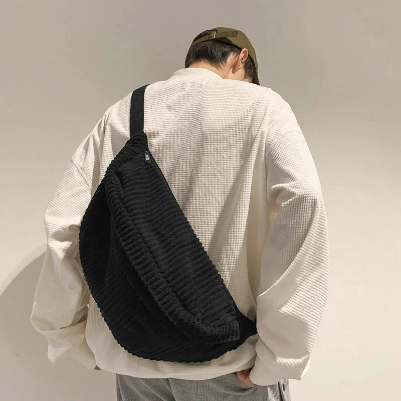 grand Sac Banane Homme Velours