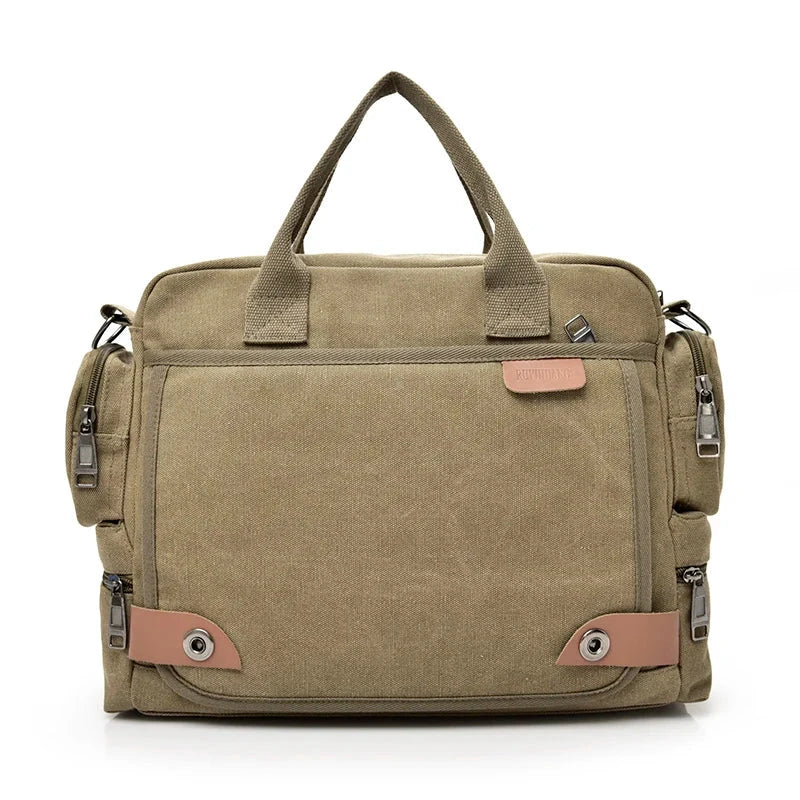 Sac Bandoulière Messenger pour Hommes Toile Vintage