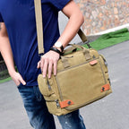 Sac Bandoulière Messenger pour Homme Toile Vintage