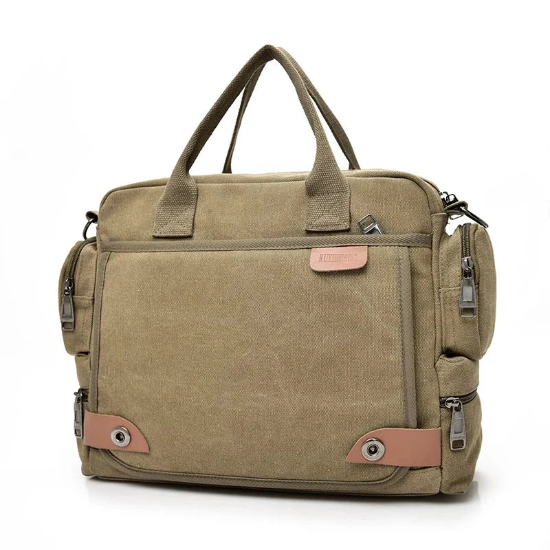 Sac Bandoulière Messenger Homme Toile Vintage