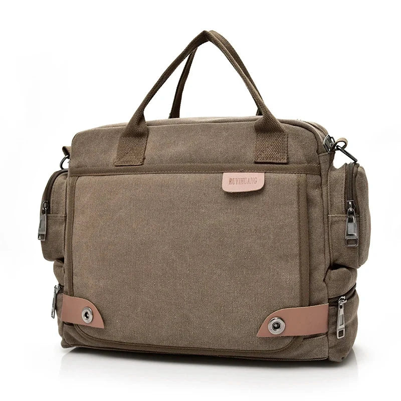 Sac Bandouliere main Messenger Homme Toile Vintage