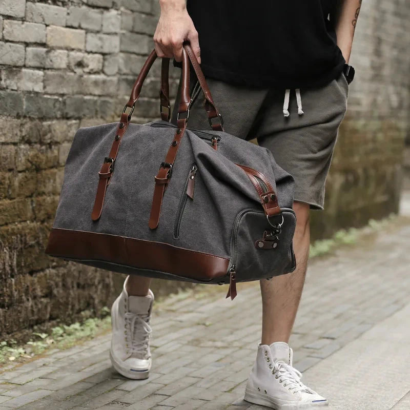 sac toile canvas voyage vintage