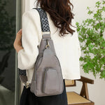 sac de poitrine femme original gris