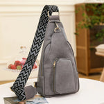 sac gris de poitrine femme original