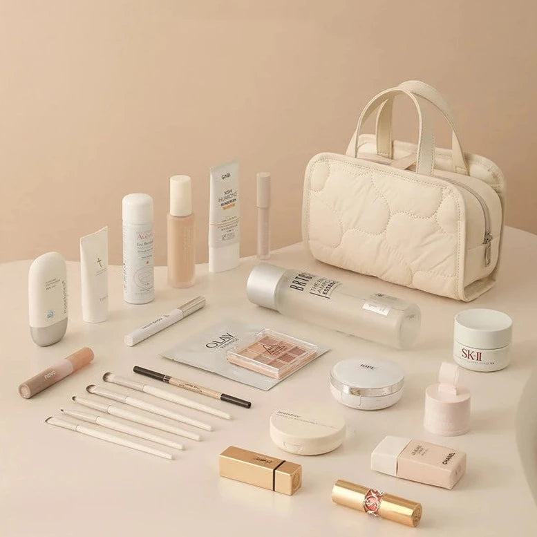 sac trousse de toilettes femme matelassée 2 en 1