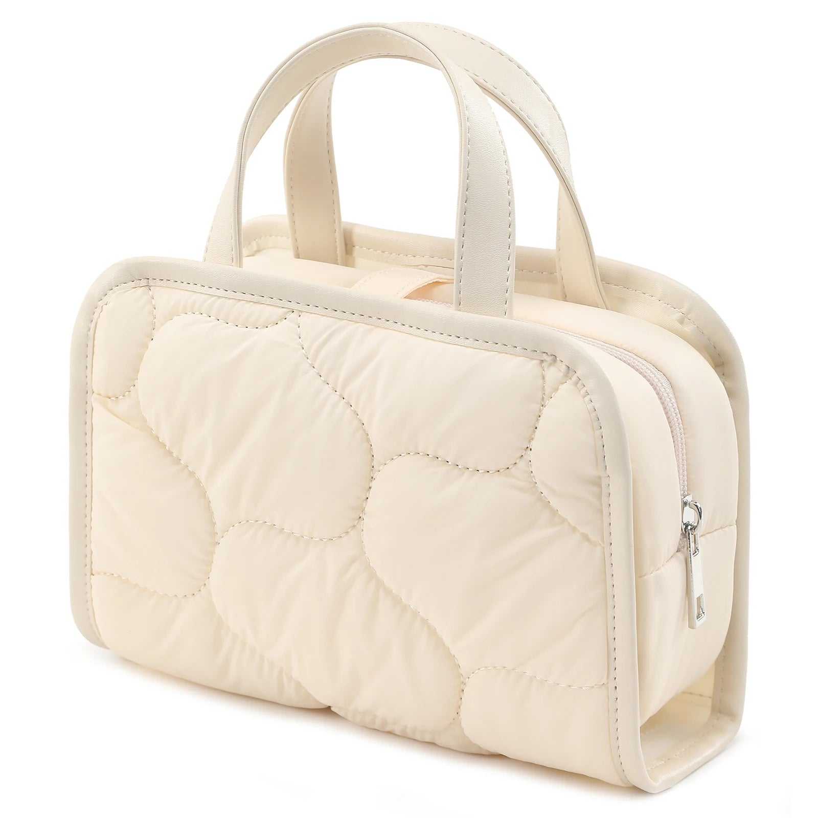 sac trousse de toilette pour femme matelassée 2 en 1