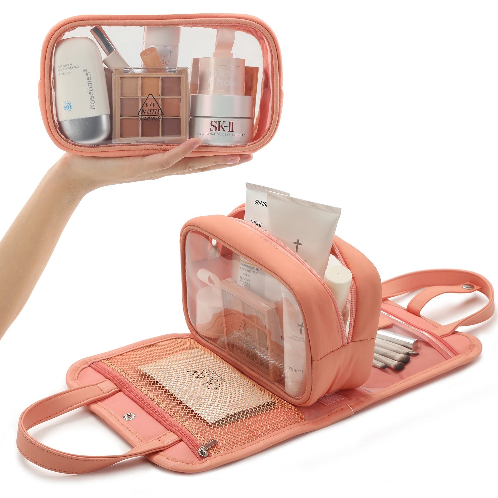 sac trousse de toilette femme matelassée 2 en 1