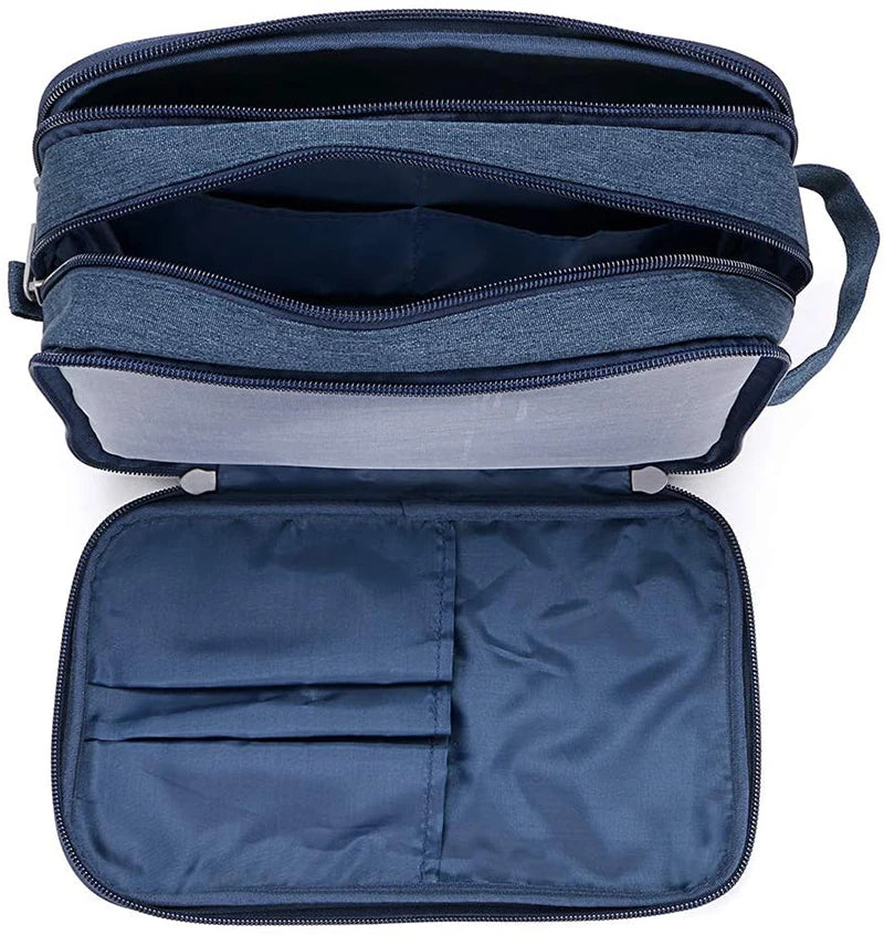 trousse de toilette avec plusieurs compartiments homme