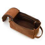 trousse toilette cuir marron homme