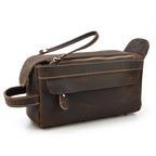trousse de toilette cuir marron pour homme