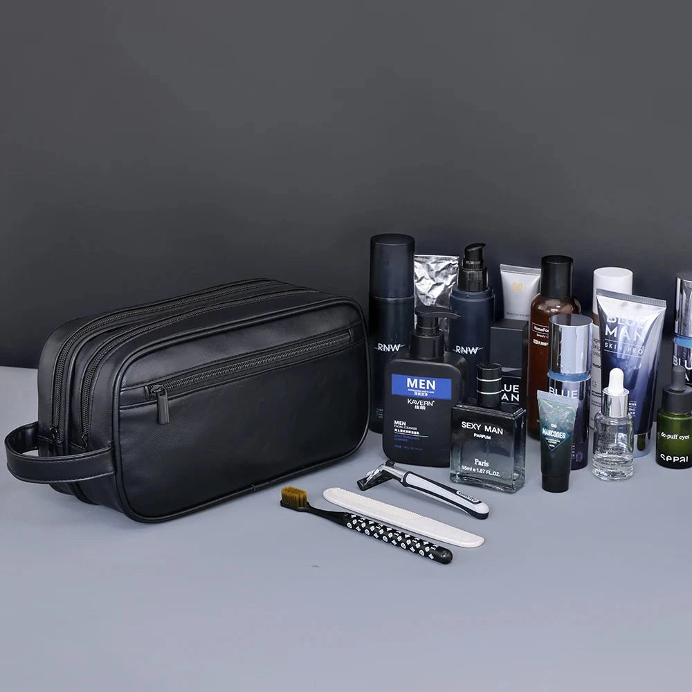 Trousse de Toilette pour Homme Double Compartiment