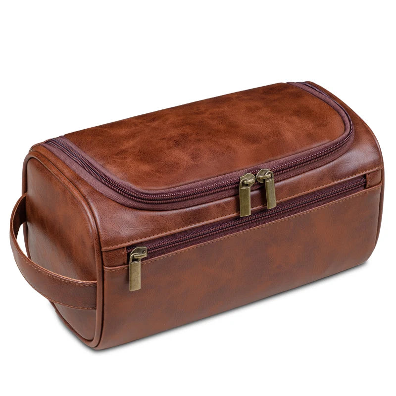 BELLE ANCIENNE GRANDE VALISE TROUSSE de TOILETTE CUIR FONCE PIQURES SELLIER D - Vendu BELLE ANCIENNE GRANDE VALISE TROUSSE de TOILETTE CUIR FONCE PIQURES SELLIER D - Vendu
