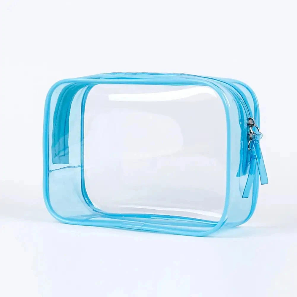 trousse de toilette plastique transparent pour cabine