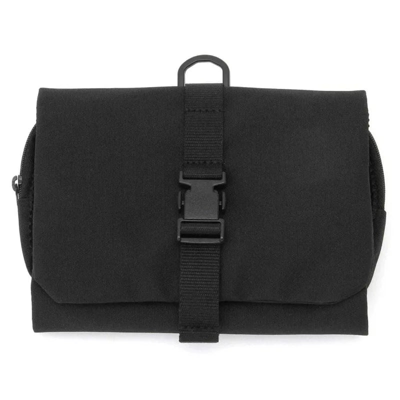 trousse de toilette pliante avec crochet de suspension noire