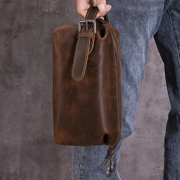 trousse toilette homme en cuir