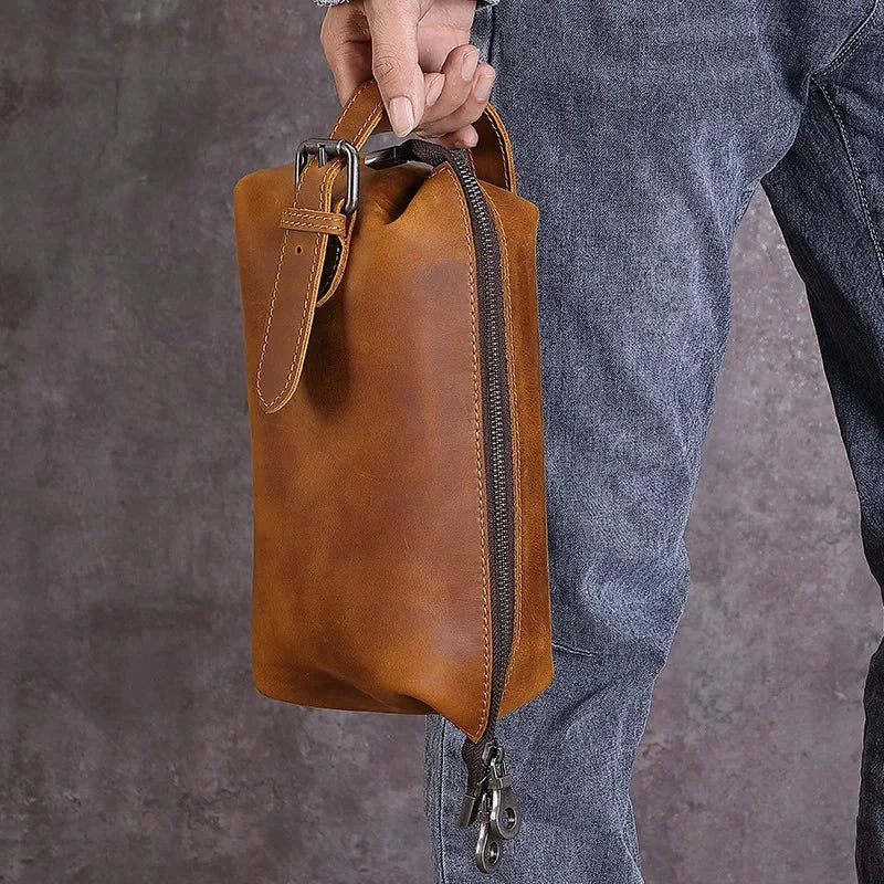 trousse toilette pour homme en cuir