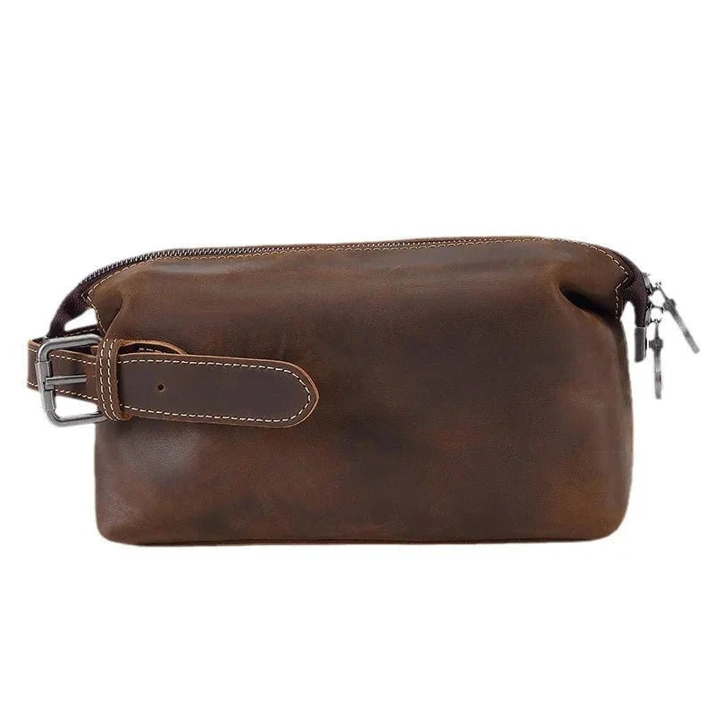 trousse de toilette pour homme en cuir luxe