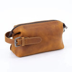 trousse de toilette pour homme en cuir