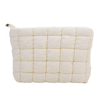 trousse de toilette tissu matelassé pour femme