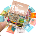 sticker valise affiche de ville pack de 25