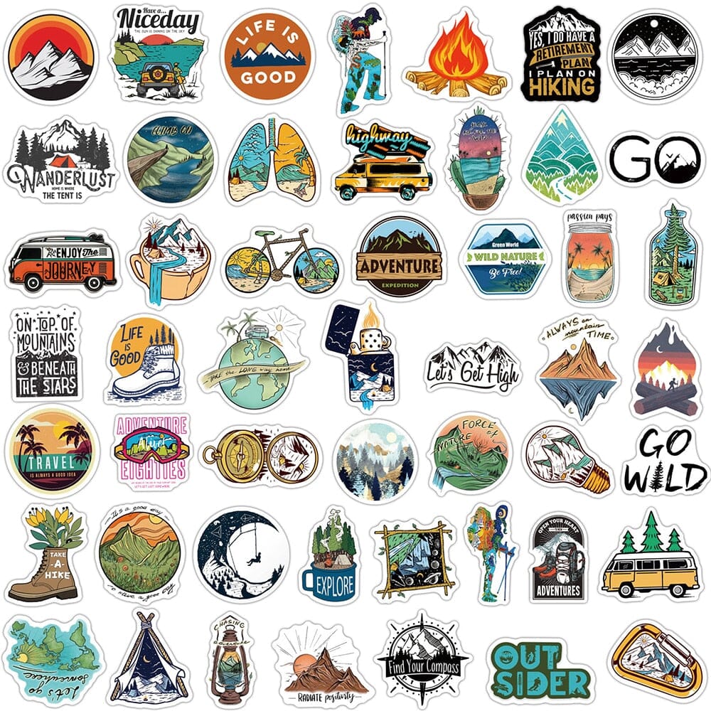 stickers valise aventurier pack de 100