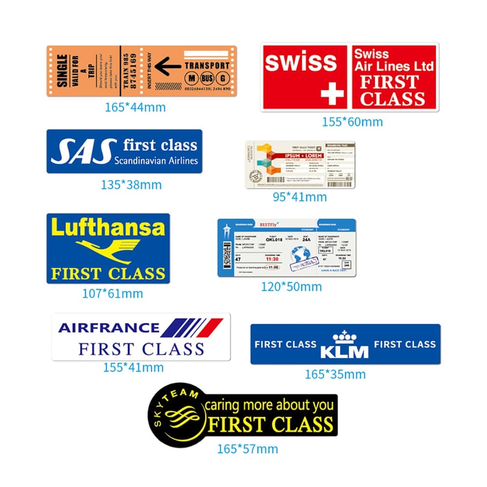 stickers valise cartes embarquement pack de 30