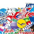 autocollant valises compagnies aerinennes pack de 45